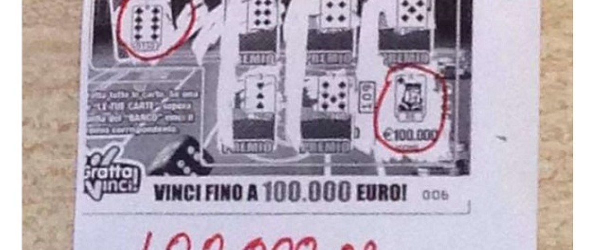 Cento mila euro con un gratta e vinci