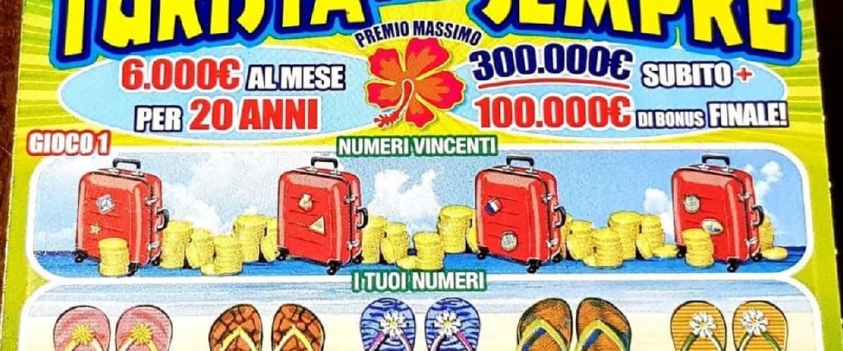 A Napoli pescato il jackpot da 2 milioni al gratta e vinci Turista per Sempre